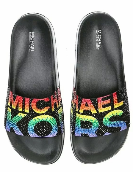 michael kors gilmore slides black